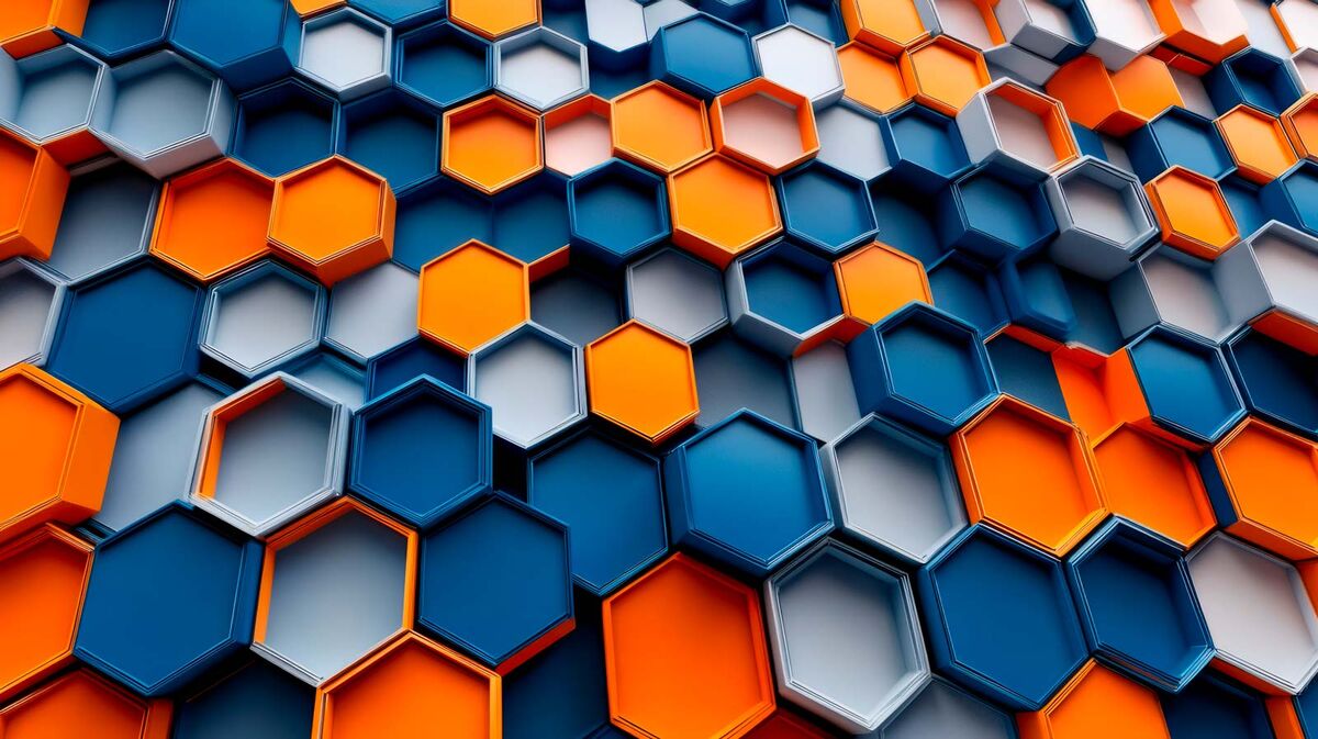 Grafische Wabenstruktur – abstrakte Darstellung für modernes Webdesign